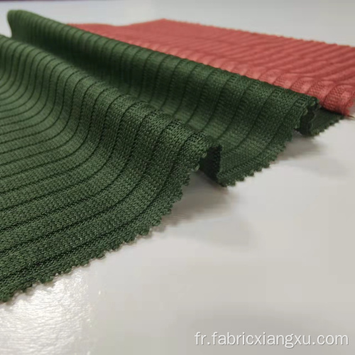 tissu de côtes brossé tissu textile en tricot teint